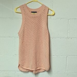 Banana Republic Peach Open-Knit Tank